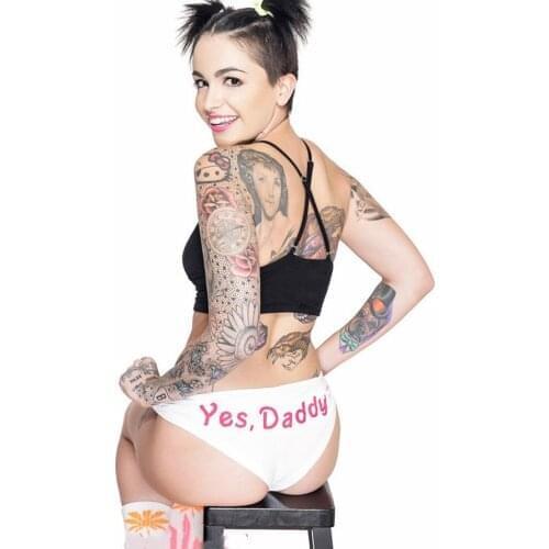 Women Underpants Seamless Lingerie Briefs Knickers Underwear Panties YES,DADDY Personalized printed panties Cute and playful T3