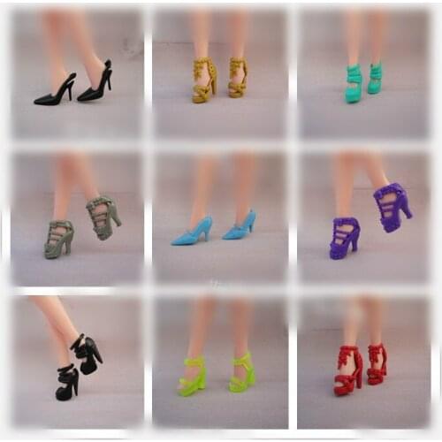 1/6 Doll Shoes Mix style High Heels Sandals Boots Colorful Assorted Shoes Accessories For Barbie Doll Baby Xmas DIY Toy