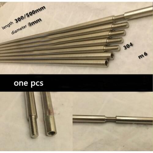 1 chimney cleaning brush bar chimney brush plus long pole chimney sweep bar for cleaning pipe brush SS304 300m / 500mm M6 thread