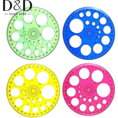 1pc 360 Degrees Protractor Template Circle Ruler for Patchwork Plastic Curve Ruler Drawing Tailor DIY Sewing Craft Accessories