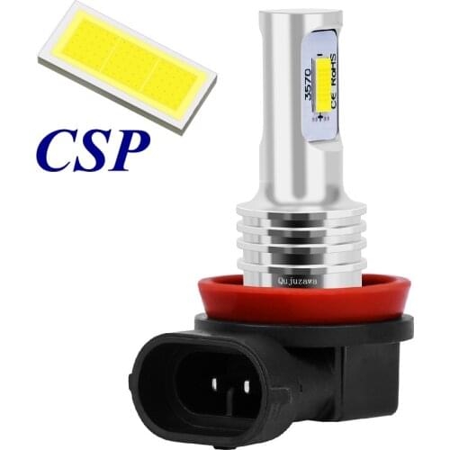 1Pcs H8 H11 HB4 9006 High Quality CSP LED Bulb Auto Anti Fog Lamp Car Driving Running Light Front Foglamps 6000K White