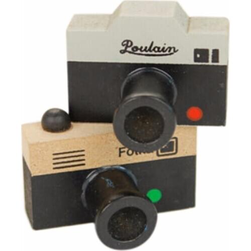 1pc Creative 2 Models 2 Colors Lovely Korea Retro DIY Stamp Mini Seal Lovely Decoration Crude Wood Photo Camera Stamp Signet