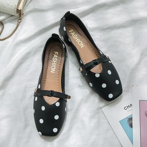 2020 Spring And Autumn Dating Workplace Essential Women Flat Shoes Slip-On Solid Color Fashion Retro Wild Elegant W33-14