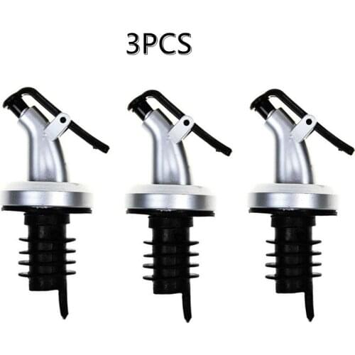 3pcs Food Grade ABS Lock Plug Beer Bottle Cap Stopper Olive Oil Sprayer Prevents Messy Spills Wine Pourer Free Shipping