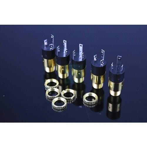 5 Pcs Gold PJ392 3.5mm Stereo Female Sockect Jack 3.5 Audio Headphone Connector Stereo Yellow