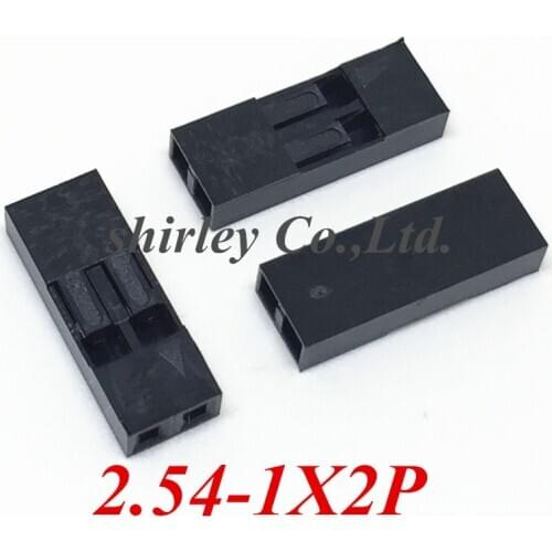 Free shipping 1000pcs/lot 1X2Pin Dupont Shell /plug, jumper Wire Cable Dupont Housing 1*2P, Pitch:2.54MM/0.1inch MZSMDZ02