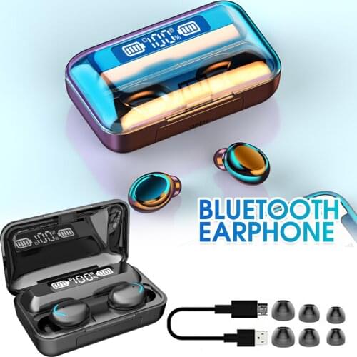 Bluetooth Wireless Earphones Portable Touch Control Stereo Sport Earbuds Gaming Headset with 2000mAh Charging Box Headphone