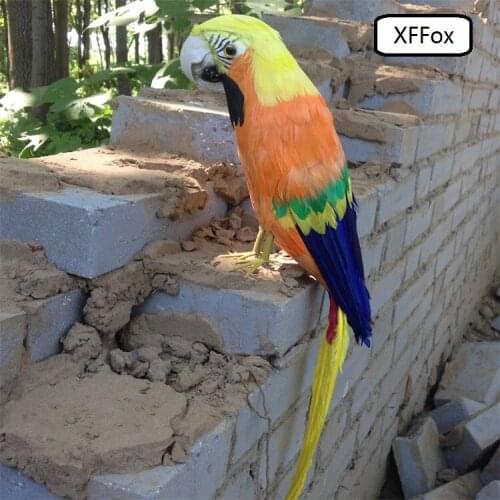 Big real life orange parrot model foam&feather simulation parrot bird gift about 43cm xf0168