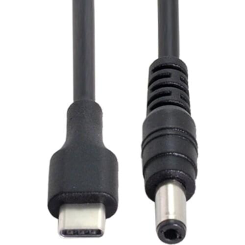 Cablecc USB 3.1 Type C USB-C to DC 5.5 2.5mm Power Plug Extension Charge Cable for Cell Phone 20cm