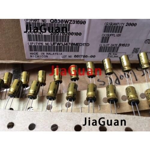 50pcs NEW NICHICON FW 47UF 63V 6.3X11MM audio Electrolytic Capacitor 63V47uF filter amplifier 63V 47UF