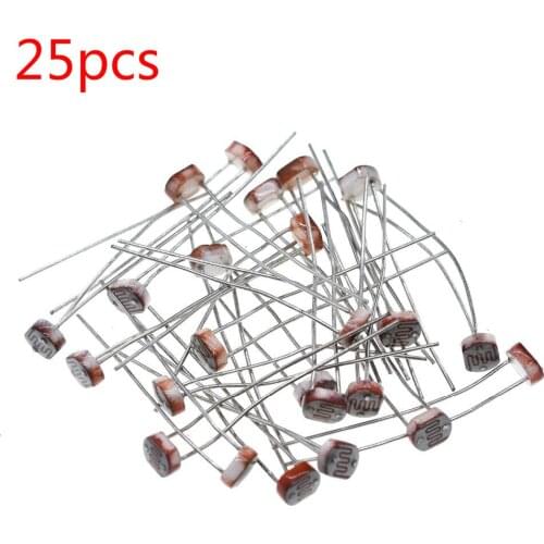 25pcs photoresistor GL5516 LDR photoresistor photoelectric resistance