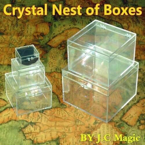 Crystal Nest of Boxes By J.C Magic Tricks Stage Close up Magia Appear Coin Box Magie Illusion Mentalism Illusion Gimmick Props