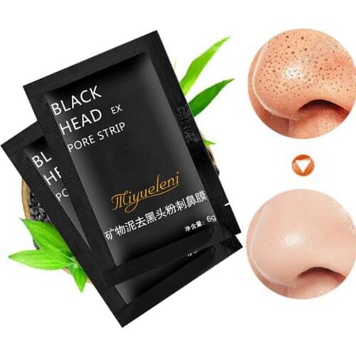 2Pcs Blackhead Remover Black Mud Deep Cleansing Skin Care Purifying Peel Acne Face Mask limpieza facial