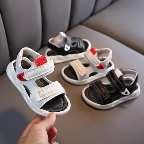 2020 summer new childrens sandals baby girls baby boys shoes solid soft bottom beach shoes