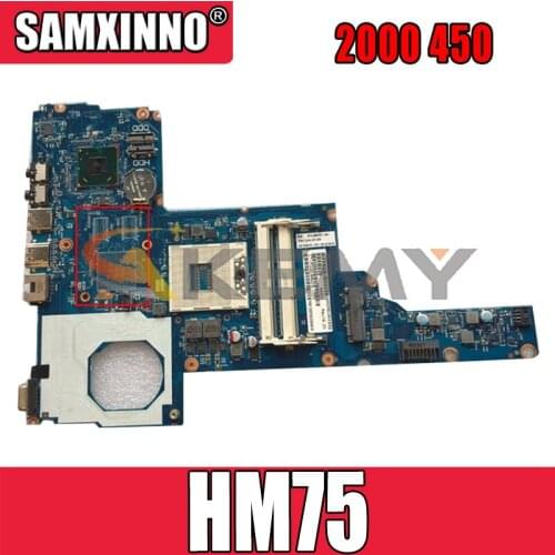 Akemy Laptop Motherboard For HP 2000 450 Main Board 685107-001 685107-501 PGA989 HM75 J8F Test Ok Fast Ship