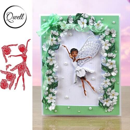 QWELL Girl Flower Metal Cutting Dies for Scrapbooking and Card Making Paper Embossing Craft New 2019 die cuts