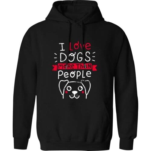 Mens Hooded I Love Dogs Casual Fashion Male Sweatshirt Vintage Outwear Hipster Mans Clothing Tops Autumn 2020 Moletom Masculino