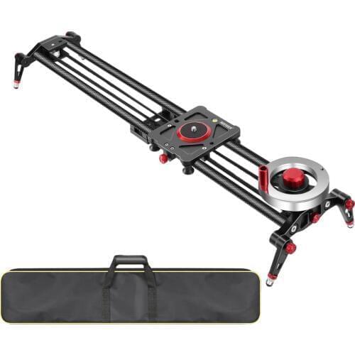 Neewer Camera Slider Video Track Dolly Rail Stabilizer: 31-inch/80cm, Flywheel Counterweight with Light Carbon Fiber RailS