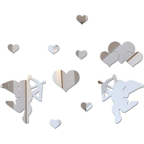 New diy 3d acrylic mirror wall sticker stickers large home decoration modern medium pattern spanish kitchen