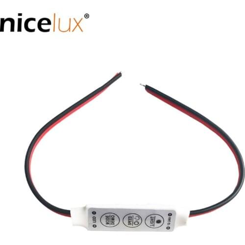 Dimmer LED Strip Light Controller DC 12V 24V Mini Dimmer LED Single Color Controller for 5050 3528 5730 LED Strip Light