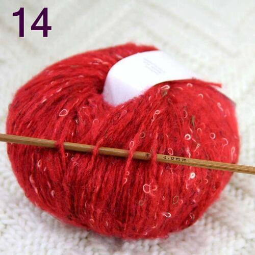 Sale 1SkeinX50gr Luxury Fluffy Soft NEW MOHAIR Shawls Hand Knit Crochet Yarn Red 825-14