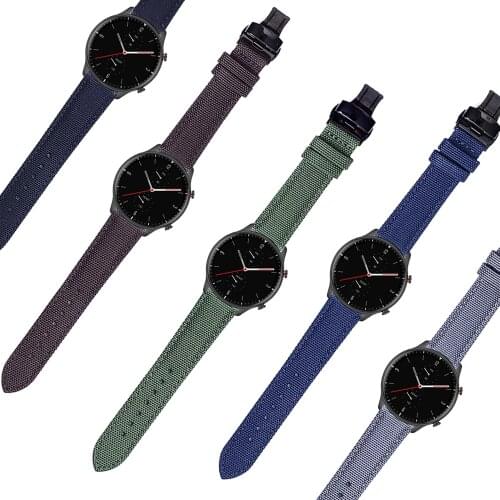 22mm Canvas Nylon Butterfly Buckle Strap For Huami Amazfit GTR 2 band For Amazfit Stratos 3 & GTR 47mm Bracelet Watchbands