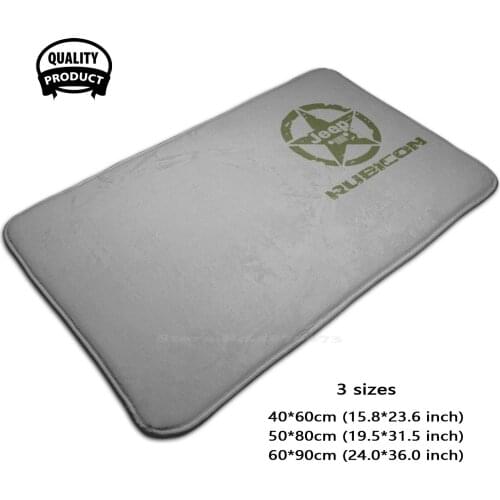 Rubicon - Army Star 3 Sizes Home Rug Room Carpet Car Car Logo Nissan Rubicon Renagade Cherokee Logo Car Lover Mechanic I Love