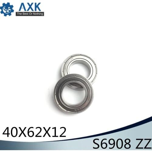 S6908ZZ Bearing 40*62*12 mm ( 5PCS ) ABEC-1 440C S 6908 Z ZZ S6908 Stainless Steel S6908Z Ball Bearings