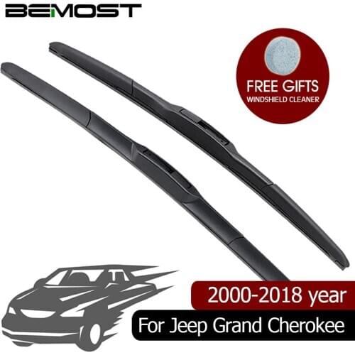 BEMOST Car Front Window Windshield Wiper Blades Natural Rubber For Jeep Grand Cherokee , 2000 To 2018 U Hook Auto Accessories