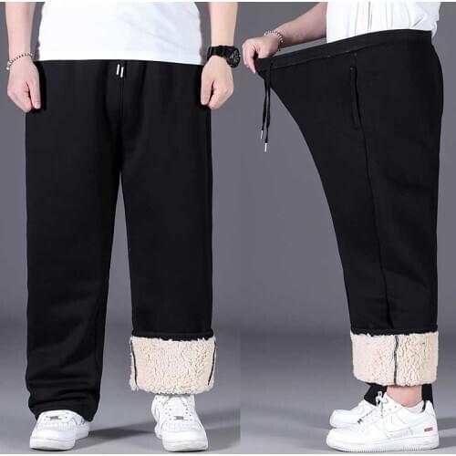 Fashion Warm Joggers Men Casual Sweat Pants Loose Baggy Trousers Fleece Hiphop Pants Plus Size 7XL 8XL Harem Pants Men Clothing