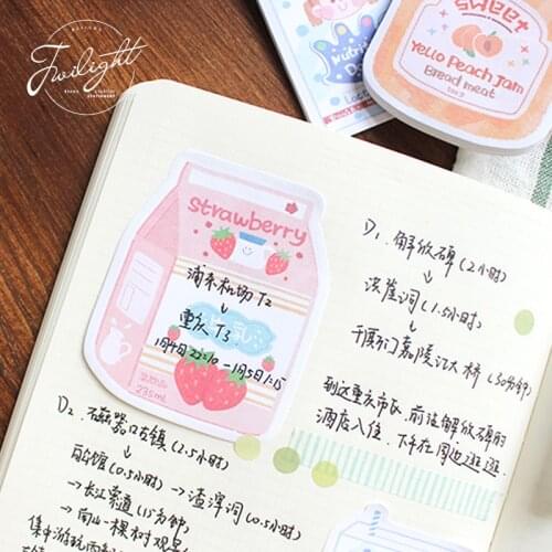 1set Memo Pads Sticky Notes Kawaii Steam wave travel Paper Notepad diary Scrapbooking Stickers Office School stationery Notepads