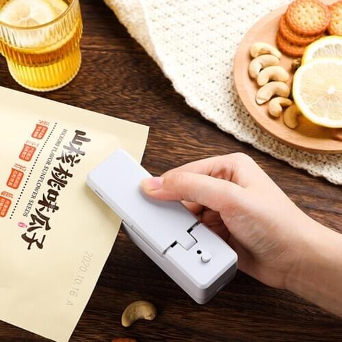 1pc Portable Mini Household Hot Welding Machine USB Charging Sealer Packing Sealer Capper Plastic Bag Sealer