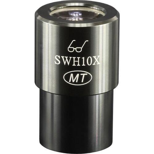 23mm Large FOV Ultra Wide Angle High Eye Point Stereo Microscope Eyepiece Mount 30mm Scale Cross SWH 10X Eyepiece 1PC