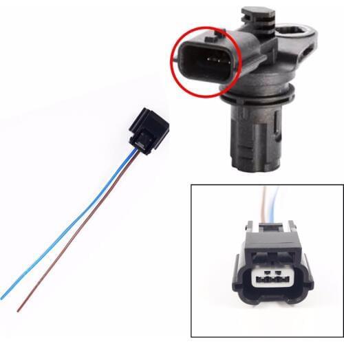 2pcs/lot 3 Pin/Way Crankshaft Pulse Sensor Connector Plug Housing Socket With Pigtail Cable For Toyota Lexus Nissan 370Z VQ35