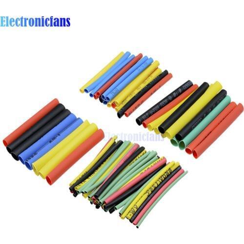 1set 328Pcs Polyolefin Car Electrical Cable Tube kits Heat Shrink Tube Tubing Sleeve Wrap Wire Assorted 8 Sizes Mixed Color