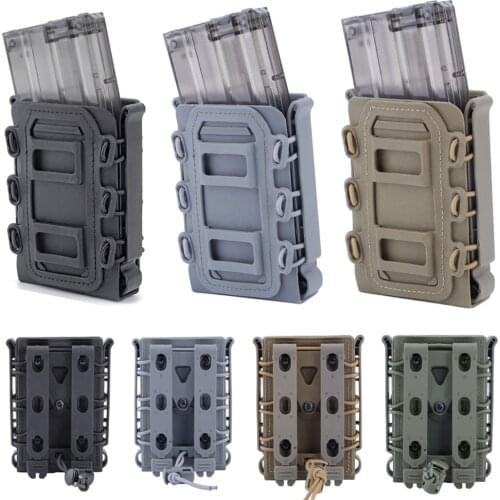 5.56 7.62 Tactical Airsoft Rifle Magazine Pouch Quick Release Fast Mag Pouch Nylon Holster Case Box for Molle System Belt