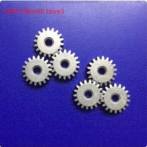 5pcs Mini Motor Gear Inner Diameter 0.8Modulus 18Tooth bore 3mm Motor Accessories Metal Gear