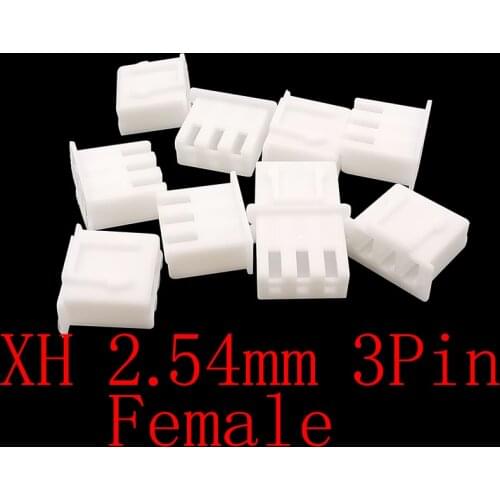 50/100PCS XH-2.54-3P 3 Pin 2.54mm Spacing Pitch Terminal Holder Shell Housing Plastic Case Female Socket Connector