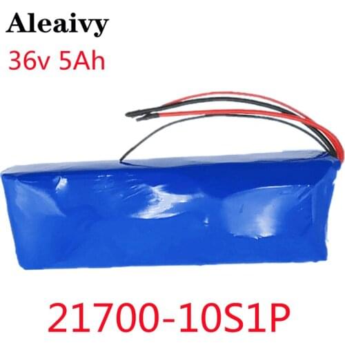 36V battery 10S1P 5Ah 42V 5000mAh 21700 lithium ion battery pack ebike electric car bicycle scooter 20A BMS 500W