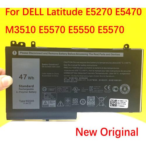 NGGX5 4000mAh Laptop Battery For Dell Latitude E5270 E5470 M3510 E5570 E5550 RDRH9 11.4V 47Wh+Tracking Number+home delivery