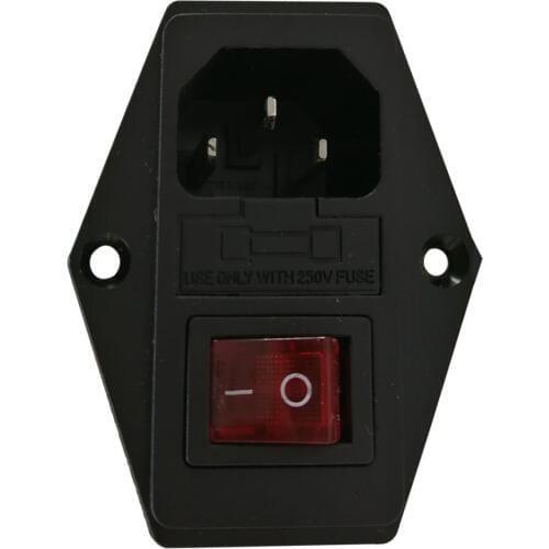 Tronxy 3D Printer Accessory/Parts 3 pin Power Supply Socket 250V 10A with Fuse Holder free shipping