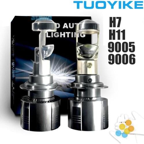 Car Headlight Bulbs Low beam Lamp CANBUS H7 H11 9005 9006 Mini Projector Lens Diode Bulbs HB3 HB4 Turbo Fan 12V 80W 10000LM 2PCS