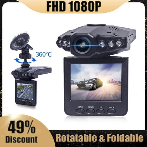 Car DVR Video Recorder Portable Dashcam FHD 1080P 6 IR LED Night Vision 360 Degree Rotation Auto Registrator Camcorder Camera