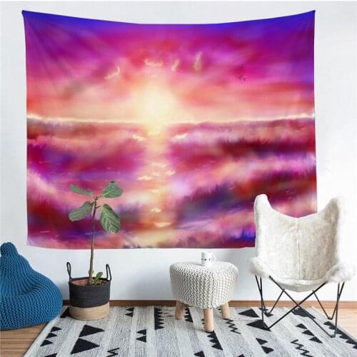 Cloud View Printed Living Room Decoration Wall Hanging Tapestry Yoga Mat Rug Home Decor Art