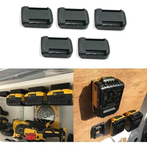 5x BATTERY MOUNTS 18v For DeWalt XR Storage Shelf Rack Stand Slots Hanger Holder For Shelves In Workshops