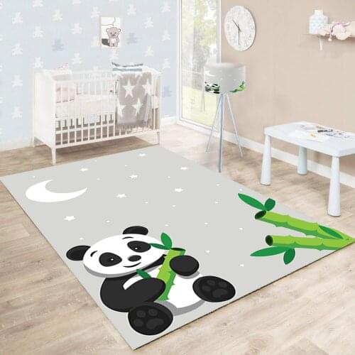 Bicycle Flower Nostalgia Birds pattern Kids Room Rug Play Mats Rug Crawling Mat