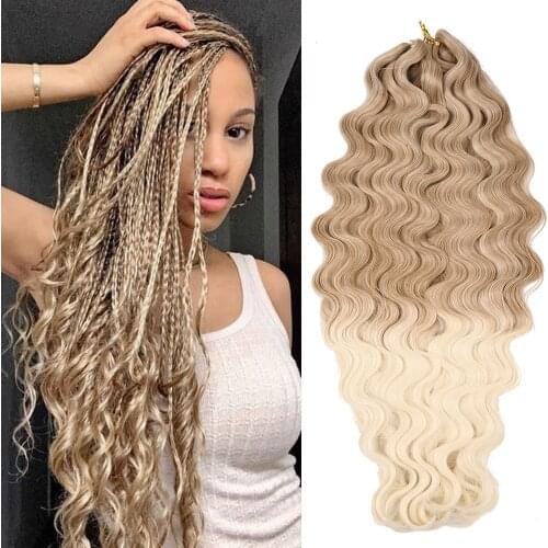 DinDong Synthetic Hair Pre-feathered Hybrid Wave Box Braids 3x King Tips Body Wave Bulk Braiding Hair Extensions 28 inch