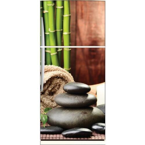 DIY Fridge Sticker Zen Rocks Refrigerator Dishwasher Door Sticker Kitchen Wallpaper Accessories Modern 3d Wall Stickers