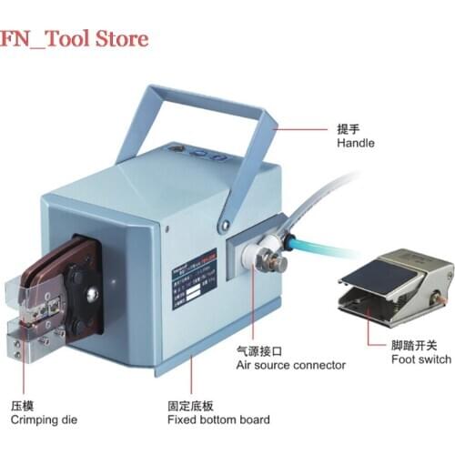FASEN FEK-20M High Quality Pneumatic Type Crimping Machine Air Crimper for Different Terminals Cable tools Wire Crimp Tool