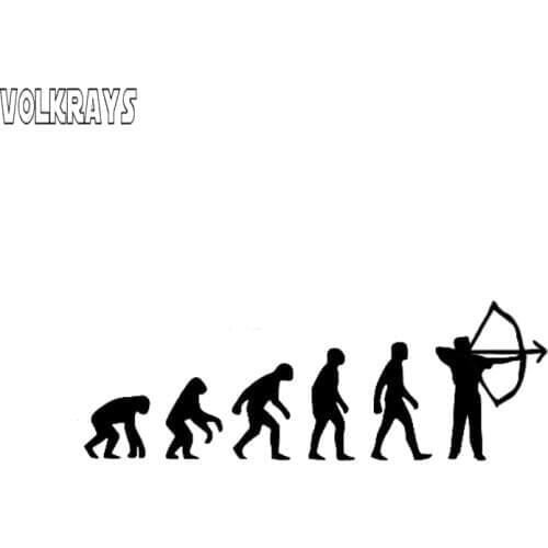 Volkrays Interesting Car Sticker Crossbow Archery Sport Fitness Accessories Reflective Waterproof Sunscreen Vinyl Decal,4cm*14cm